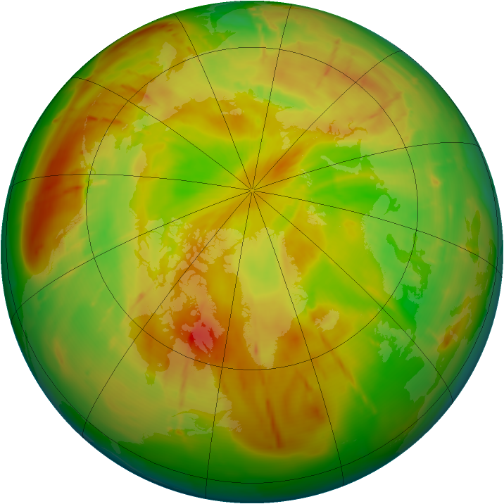 Arctic ozone map for 19 May 2010